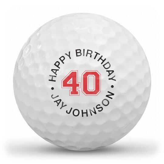 Happy Birthday Golf Balls